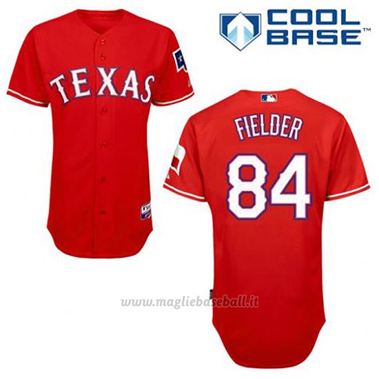 Maglia Baseball Uomo Texas Rangers Prince Fielder 84 Rosso Alterner Cool Base